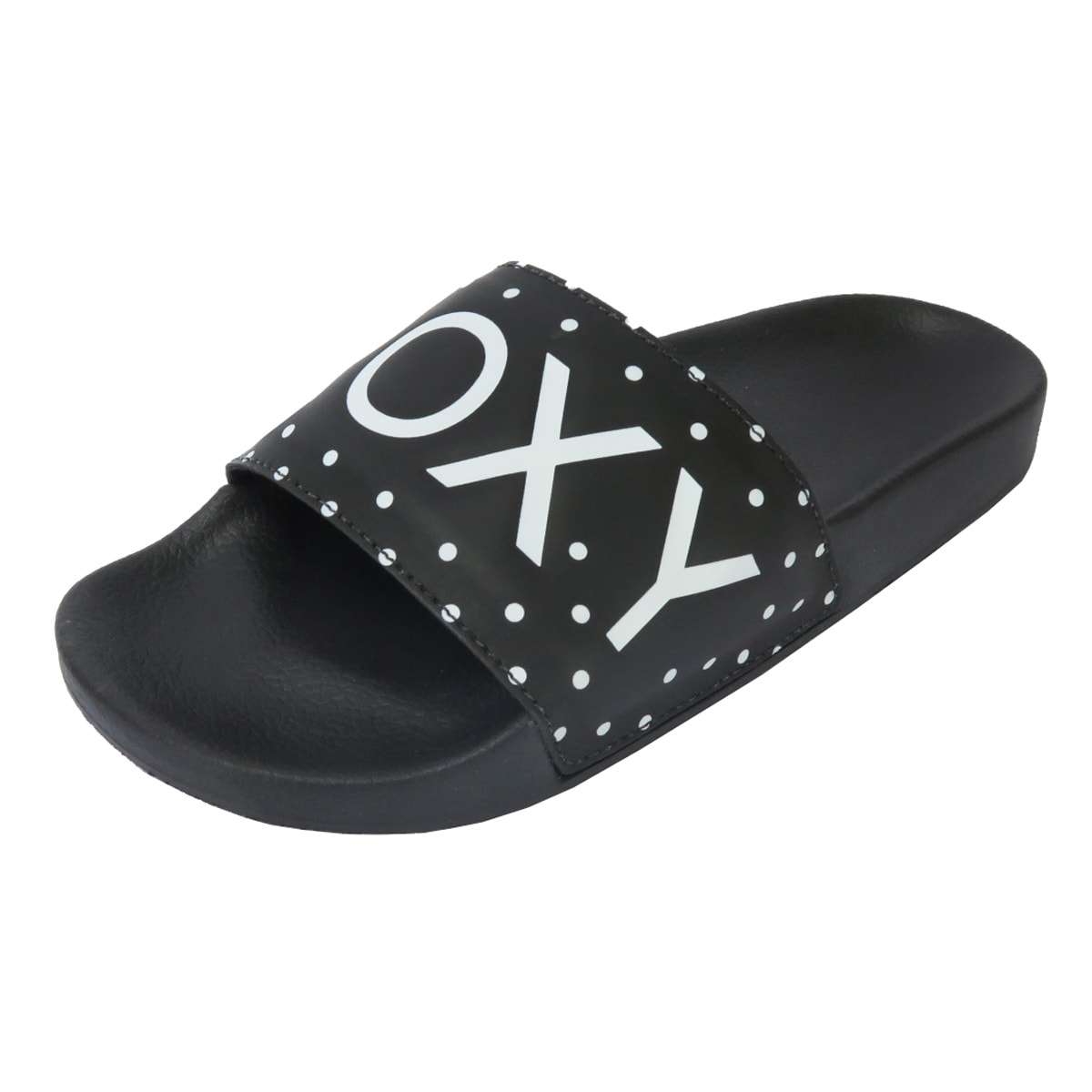 Chinelo Feminino Roxy Slippy II Preto e Branco - Back Wash