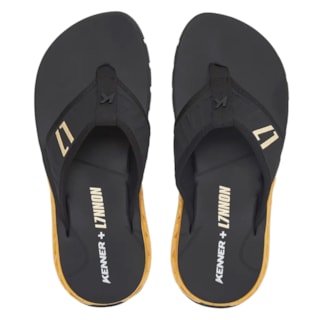 Chinelo Kenner Rakka Elite L7 Preto Dourado