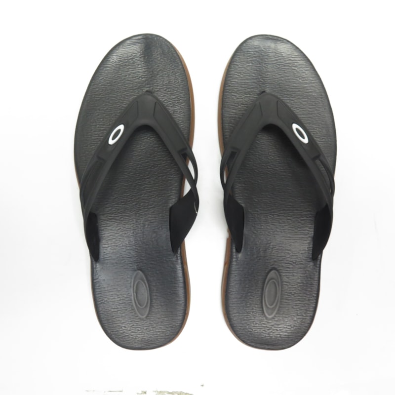 Chinelo Oakley Rest 2.0 Preto Marrom