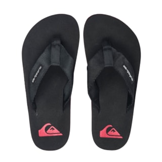 Chinelo Quiksilver Layback Omni Baic Preto Vermelho