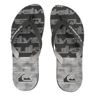 Chinelo Quiksilver Layback Rubber Hown Down Preto
