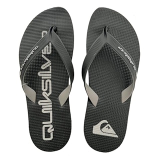 Chinelo Quiksilver Layback Rubber Ocean Preto Cinza