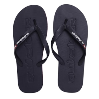 Chinelo Quiksilver Molokai Debossed Preto Vermelho