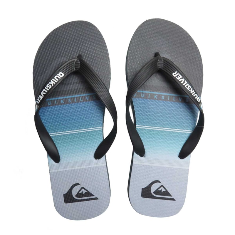 Chinelo Quiksilver Molokai Graphic Preto e Azul