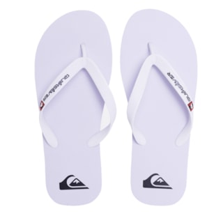 Chinelo Quiksilver Molokai Solid Branco