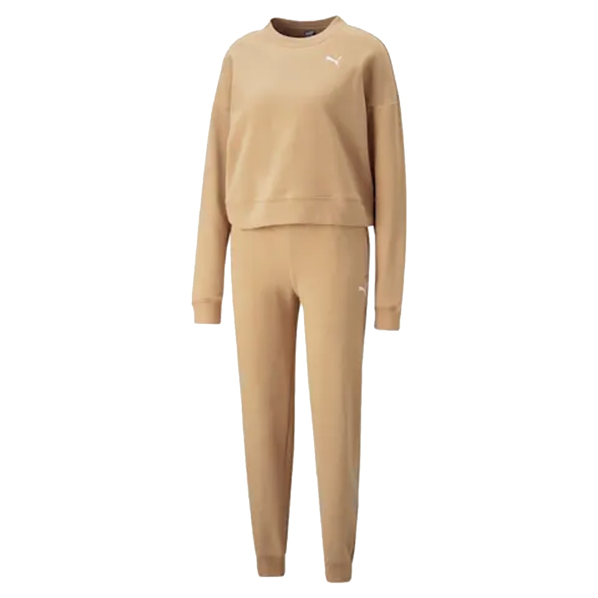 Conjunto Moletom Feminino Puma Loungewear Suit Dusty Tan