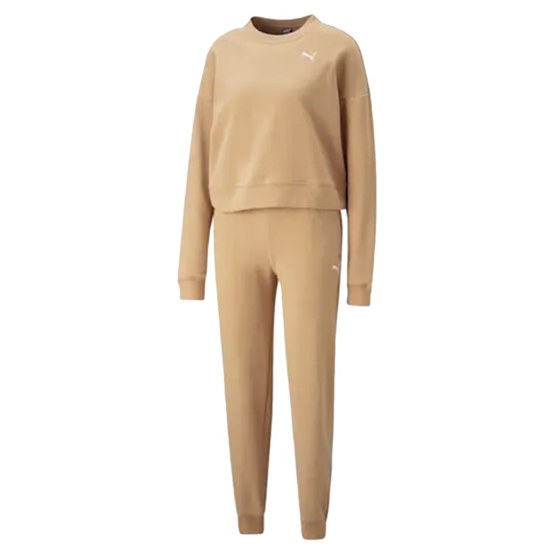 Conjunto Moletom Feminino Puma Loungewear Suit Dusty Tan os melhores ...