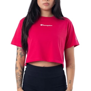 Cropped Champion Mini Script Cherry