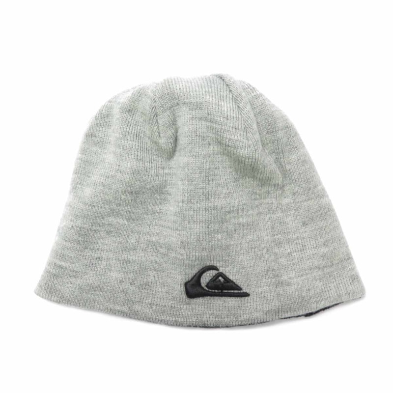 Gorro Quiksilver Out of Bounds Dupla Face Preto e Cinza