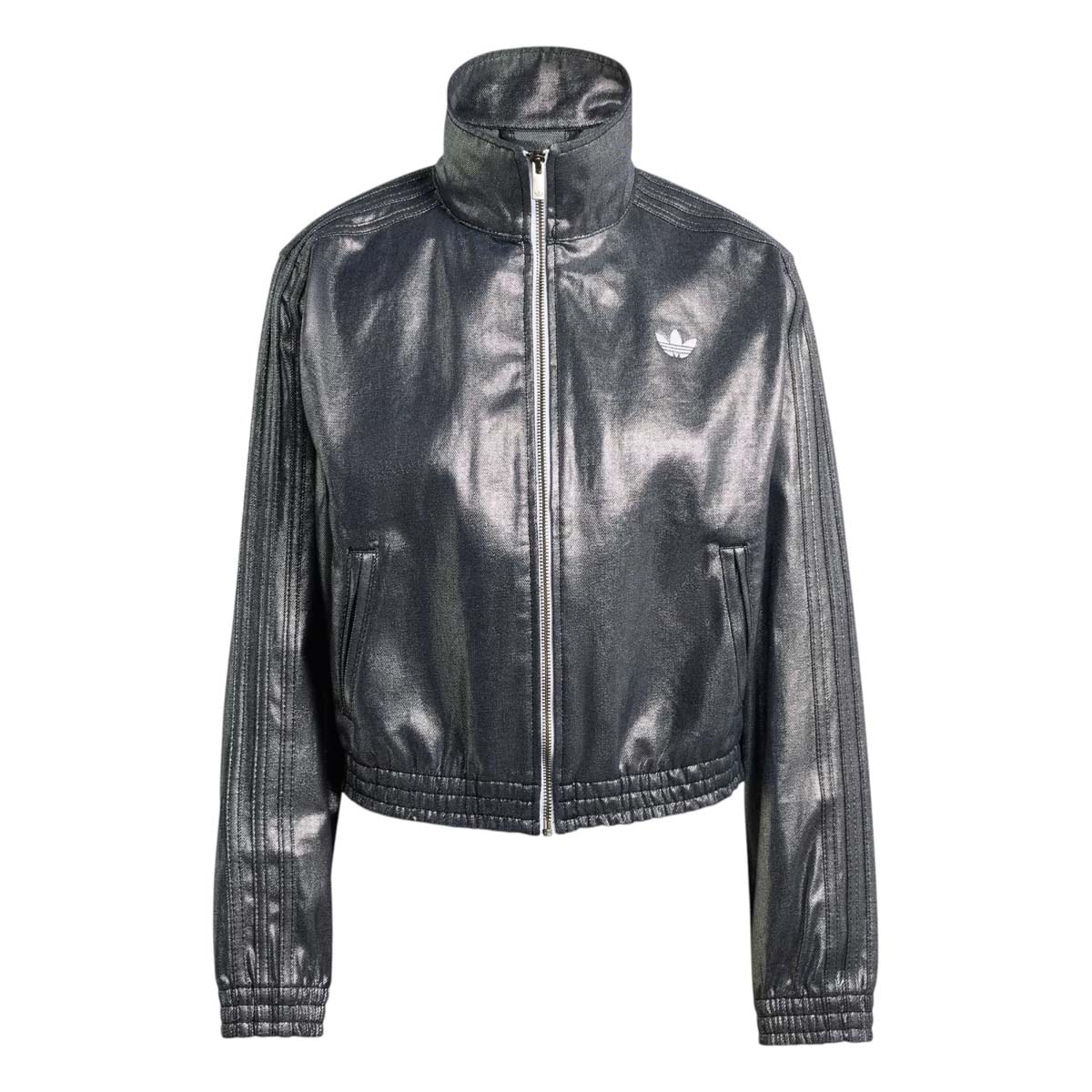 Jaqueta Adidas Jeans Firebird Silver Metalic os melhores preços
