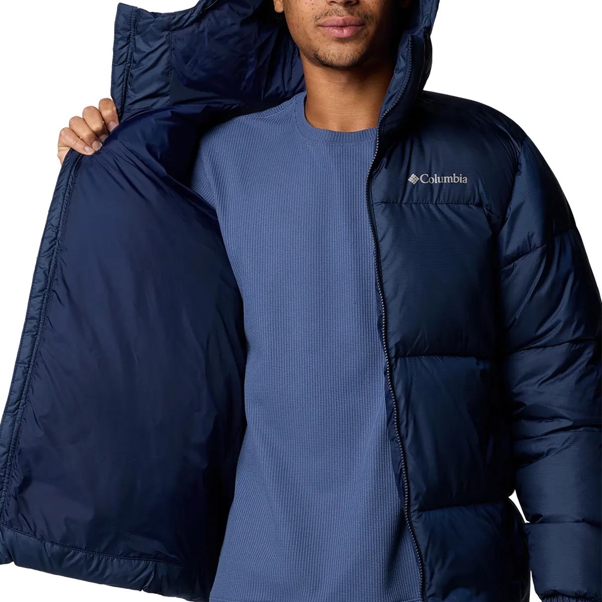 Jaqueta Columbia Masculina Puffec Hooded II Collegiate Navy os
