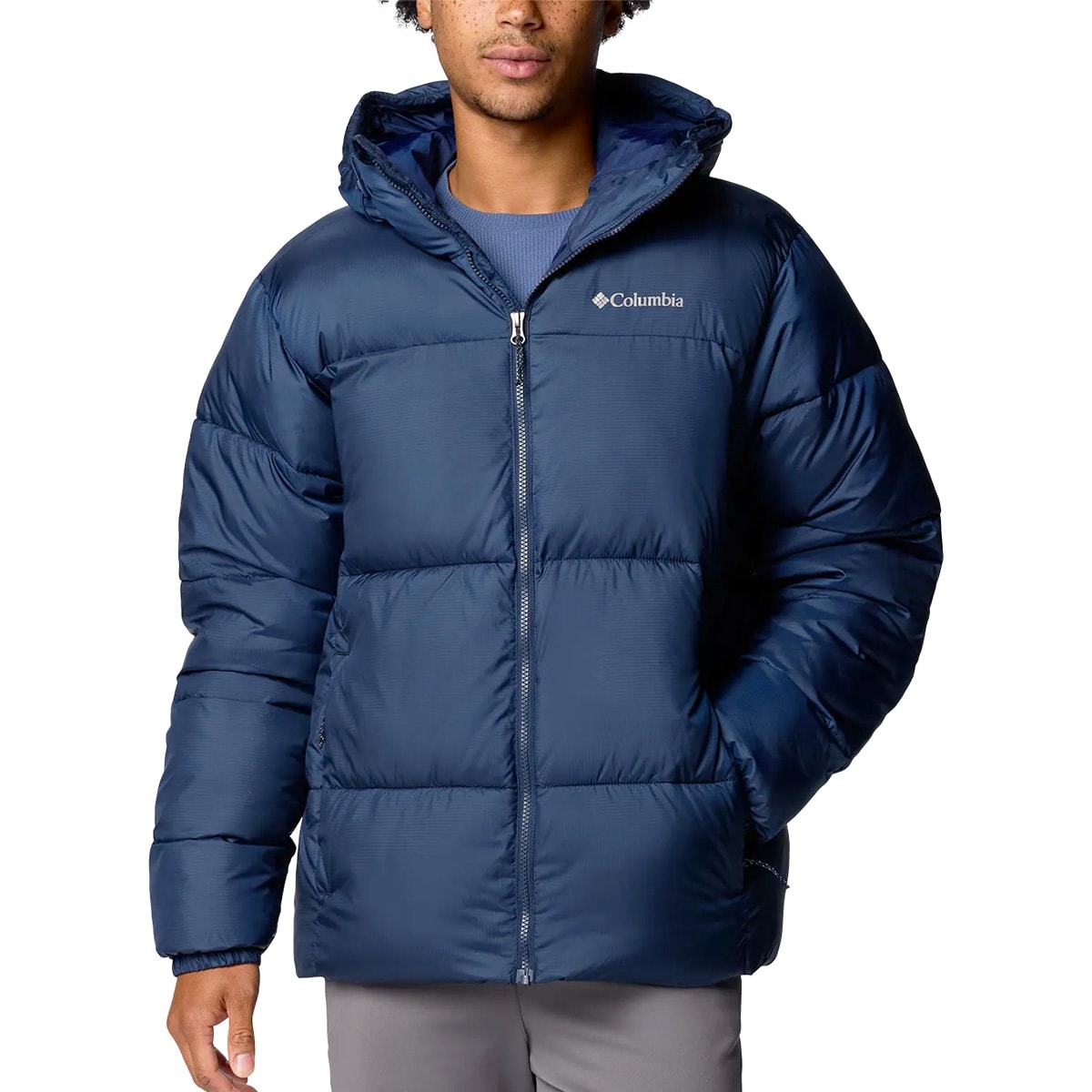Columbia hooded puffer jacket ブルー Jaqueta Columbia Masculina Puffec Hooded II Collegiate Navy os
