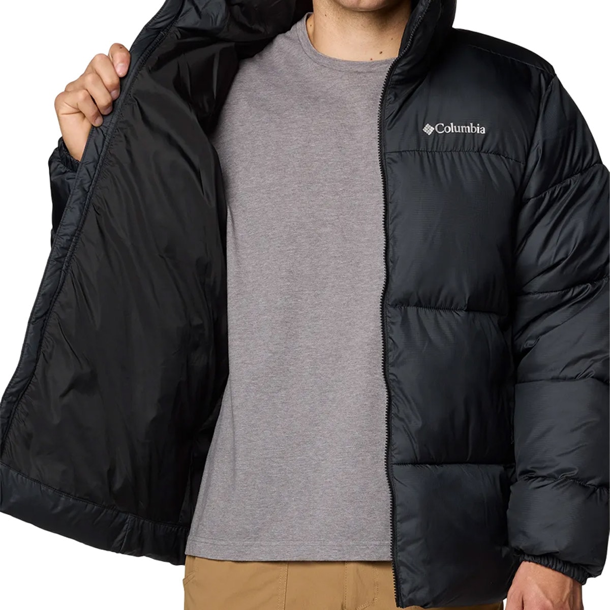 Jaqueta Columbia Puffect Hooded II Preta os melhores preços