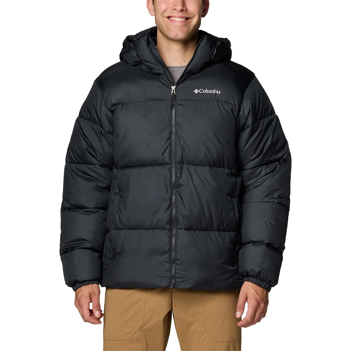 Jaqueta Columbia Puffect Hooded II Preta os melhores preços
