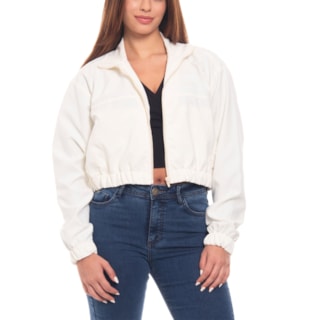 Jaqueta Corta Vento Feminina Freesurf Twill Off White