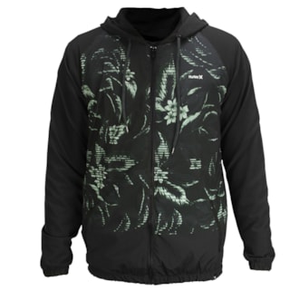 Jaqueta Corta Vento Hurley Windbreaker Floral Preto Jaqueta Corta Vento Hurley Windbreaker Floral Preto