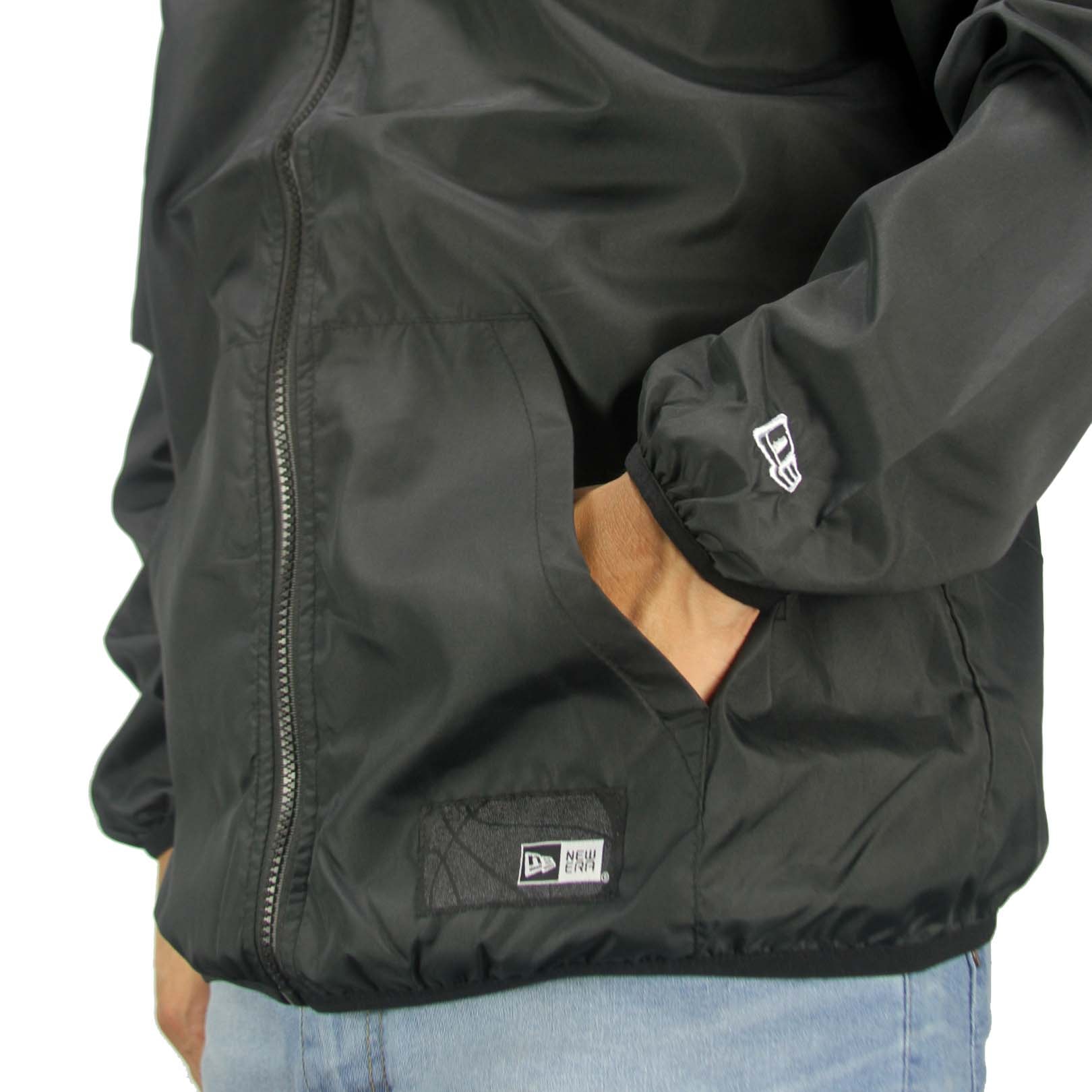 jaqueta corta vento new era brooklyn nets preta