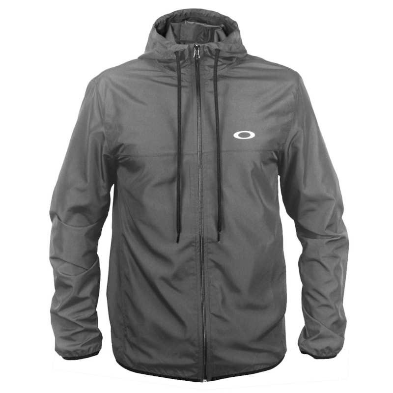 Jaqueta Corta Vento Oakley Windbreaker Blackout Cinza - Back Wash