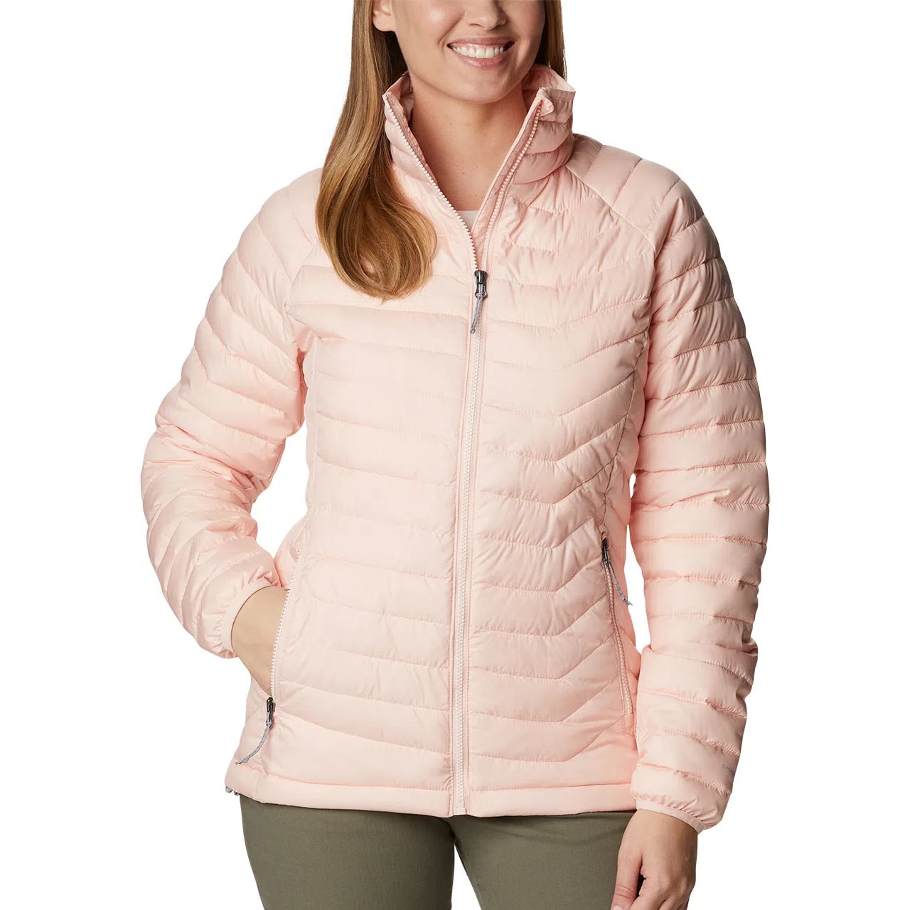 Dames gewatteerde jas Columbia Powder Lite II Sherpa Hybrid