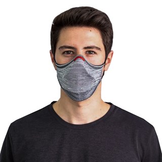 Kit Máscara de Proteção Fiber Knit AIR Cinza Mescla