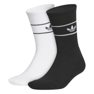 Kit Meia Adidas Skateboarding Logo Band White Black