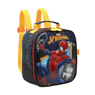 Lancheira Escolar Homem Aranha Black Basic