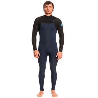 Long John Quiksilver Everyday Sessions 3/2 Chest Zip Azul