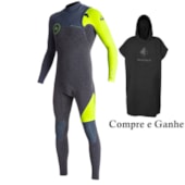 Long John Quiksilver Highline 2.2mm Sem Zíper Azul e Amarelo Long John Quiksilver Highline 2.2mm Sem Zíper Azul e Amarelo