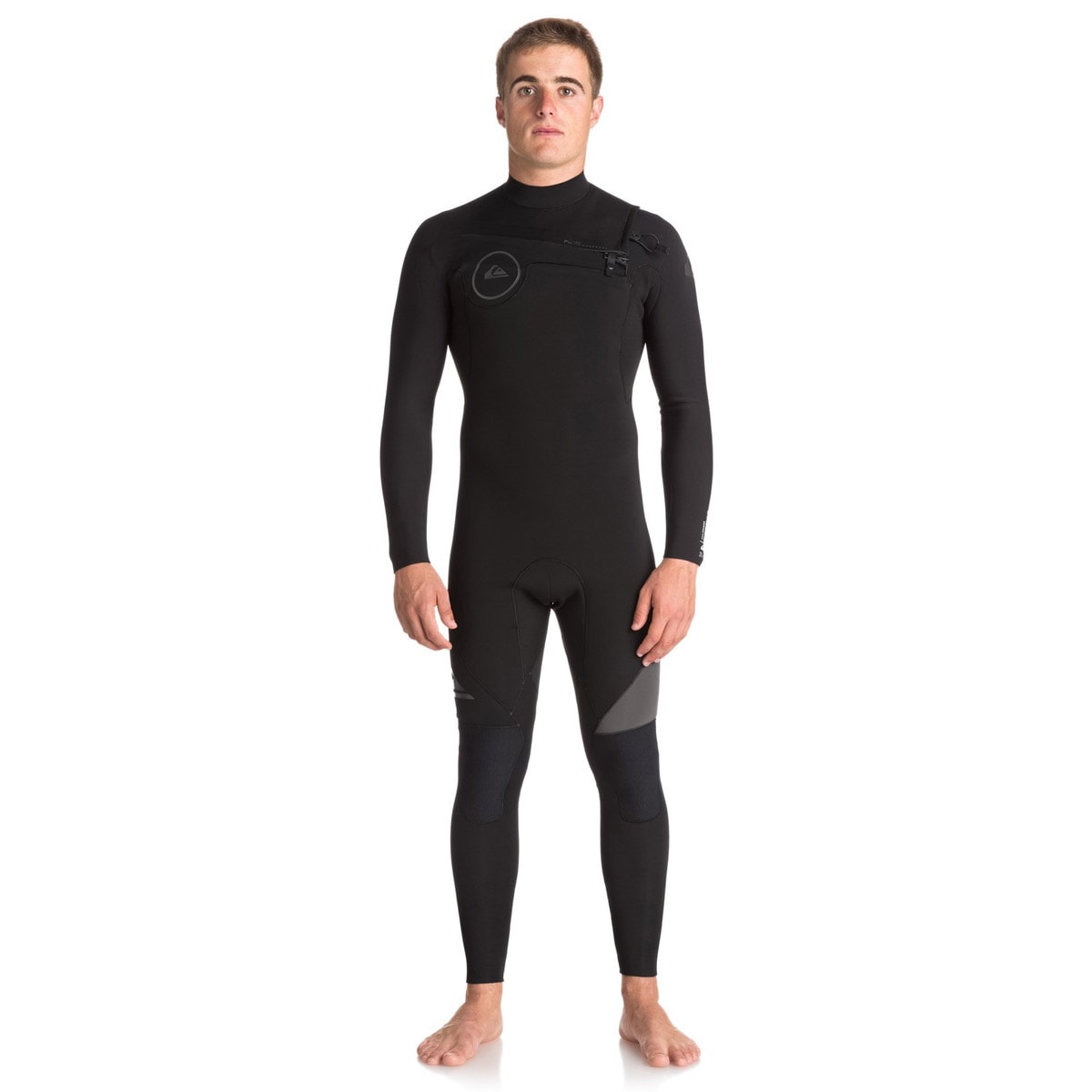 Long John Quiksilver Syncro 3 2mm Com Zíper Preto - Back Wash