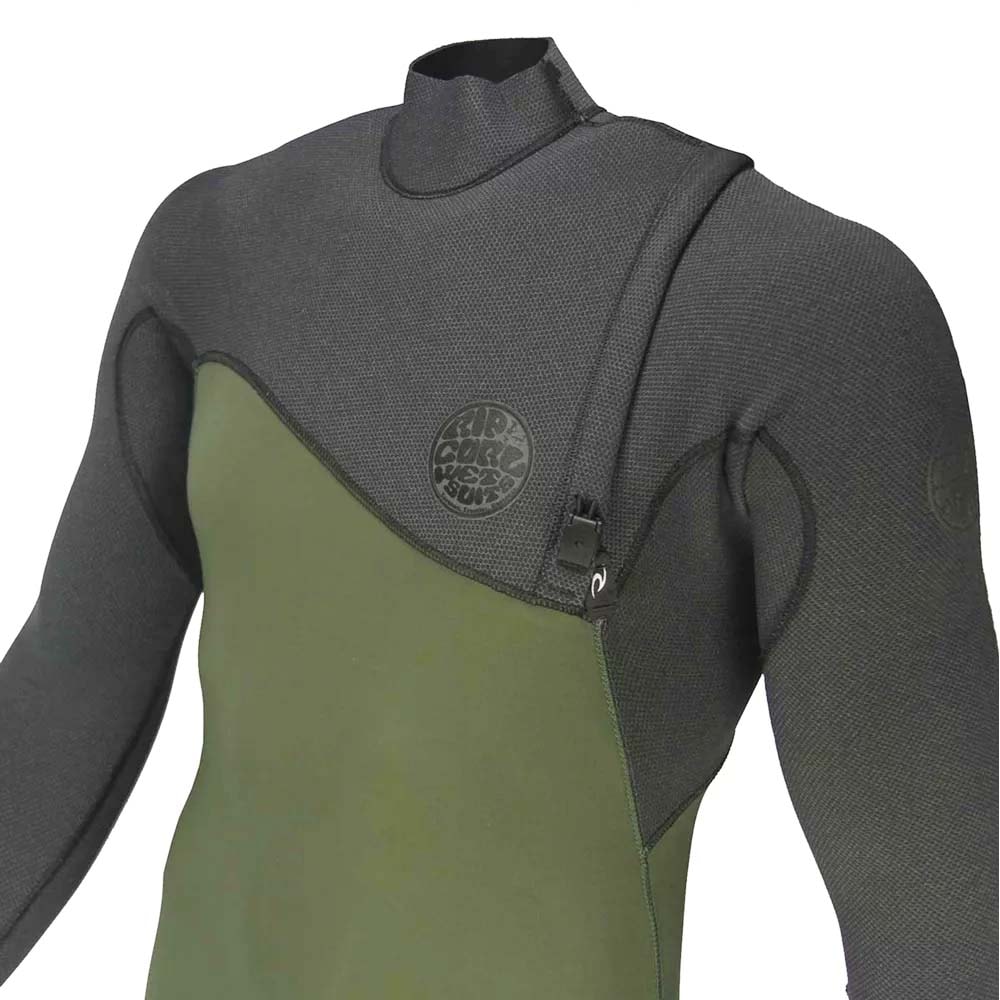 Long John Rip Curl FlashBomb 2.2mm ZipFree E-5 Preto Verde - Back Wash