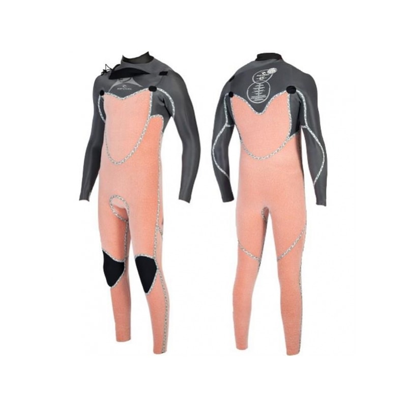 Long John Rip Curl Flashbomb Chest Zip E5 3 2mm Black - Back Wash