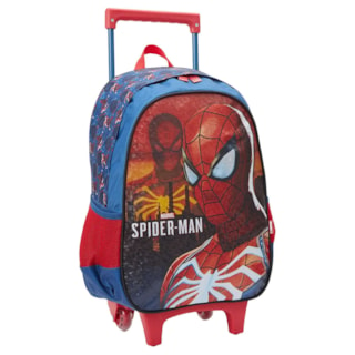 Mala com Rodas Escolar 14 Homem Aranha City