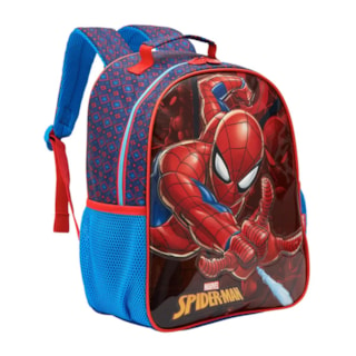 Mala Escolar 14 Homem Aranha Blue Basic