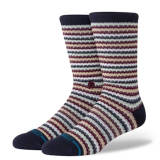 Meia Stance Chiclets Waffle Knit Crew Azul Marinho