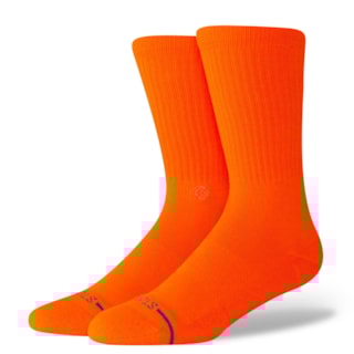 Meia Stance Icon Laranja Neon