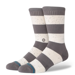 Meia Stance Nep Stripe Crew Cinza