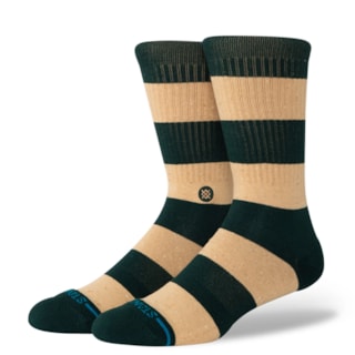 Meia Stance Nep Stripe Crew Verde Escuro