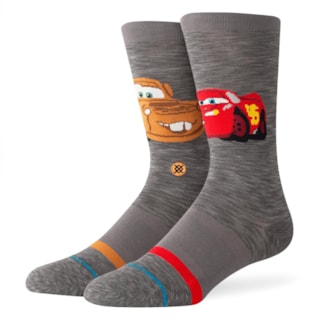 Meia Stance Pixar Kachow Crew Dark Grey 