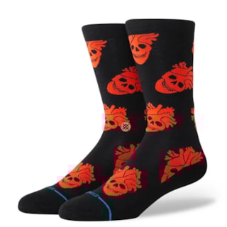 Meia Stance Strange Love Fallin In Skull Crew Black