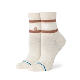 Meia Stance Womens Boyd Slub Quarter Bege