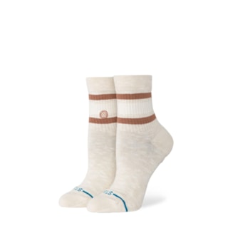 Meia Stance Womens Boyd Slub Quarter Bege