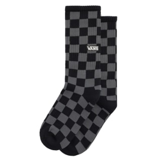 Meia Vans Classic Checkerboard Crew Black