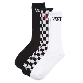 Meia Vans Classic Crew Black Checkerboard