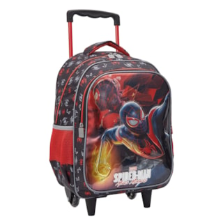 Mochila com Rodas Escolar 14 Homem Aranha Metal