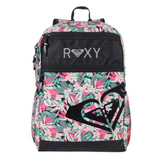 Mochila Feminina Roxy Paradise Preto e Rosa