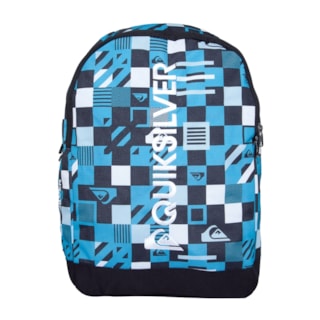 Mochila Quiksilver Recess Checked Hawaiian Ocean Preto/Azul Mochila Quiksilver Recess Checked Hawaiian Ocean Preto/Azul