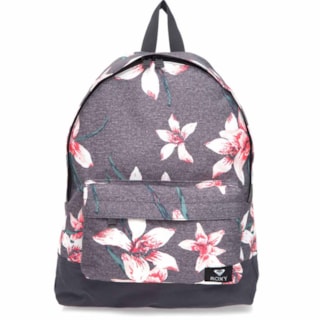 Mochila Roxy Sugar Baby Charcoal Heather Flower Field Mochila Roxy Sugar Baby Charcoal Heather Flower Field
