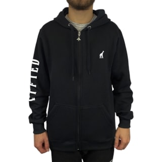Moletom Aberto Canguru LRG Giraff Preto