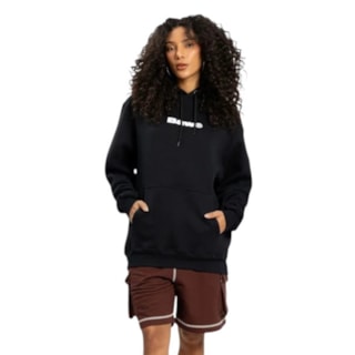Moletom Baw Unissex Hoodie Selfie Chenille Preto