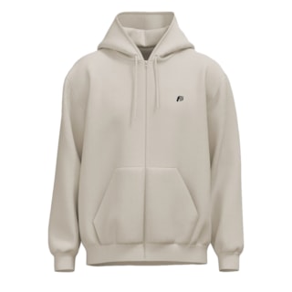 Moletom Canguru Aberto Freesurf Logo Clássico Bordado Off White